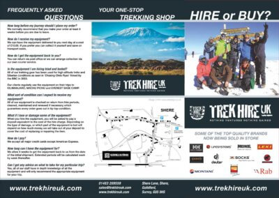 Trekhire UK Dl Folded Leaflet Design and Print
