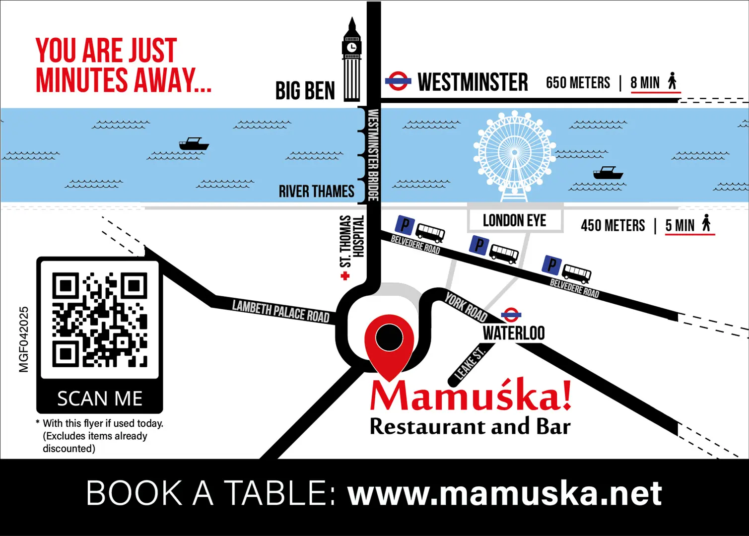 Mamuśka! Minutes Away A6 Flyer (Back)