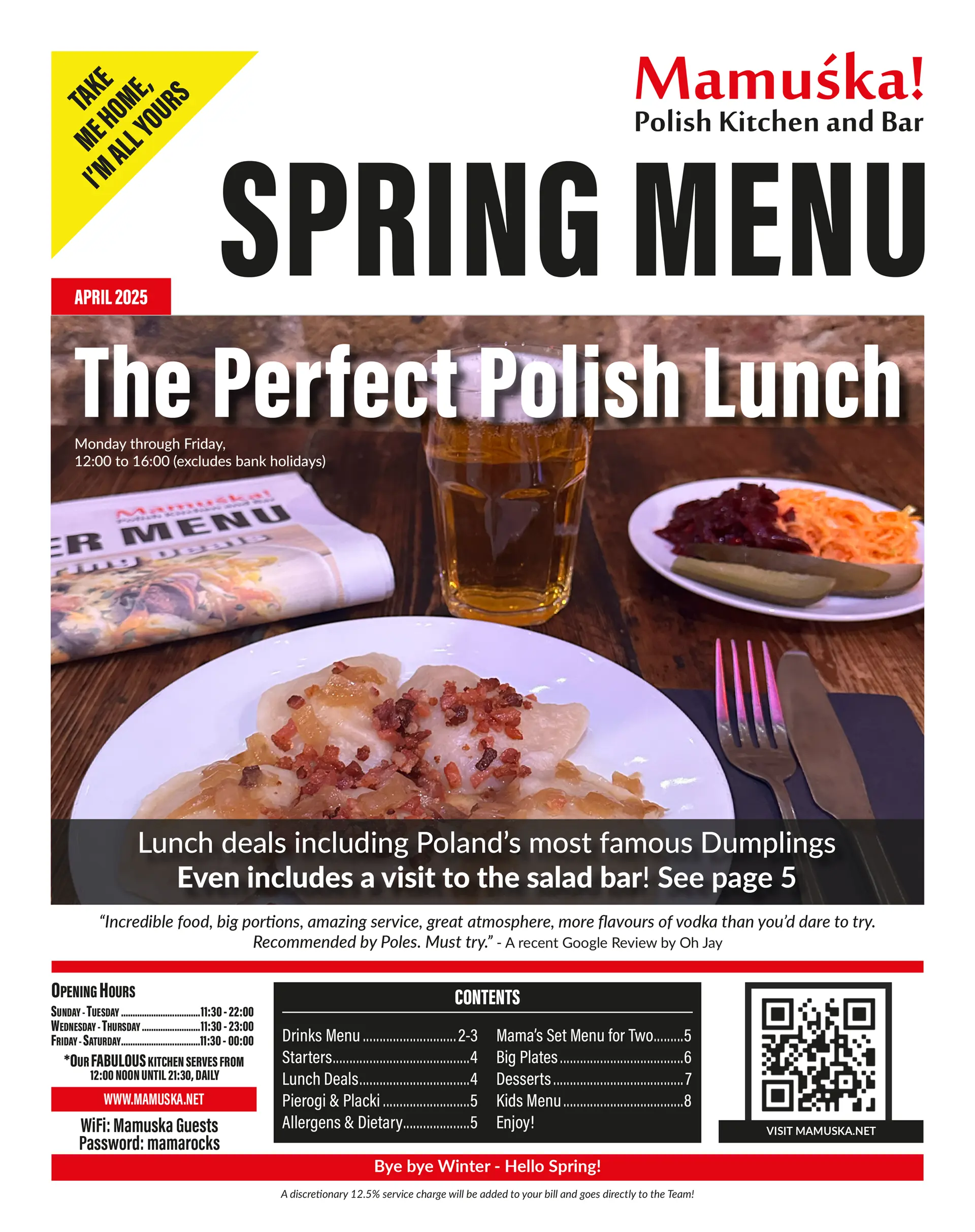 Mamuśka! Spring Menu 2025