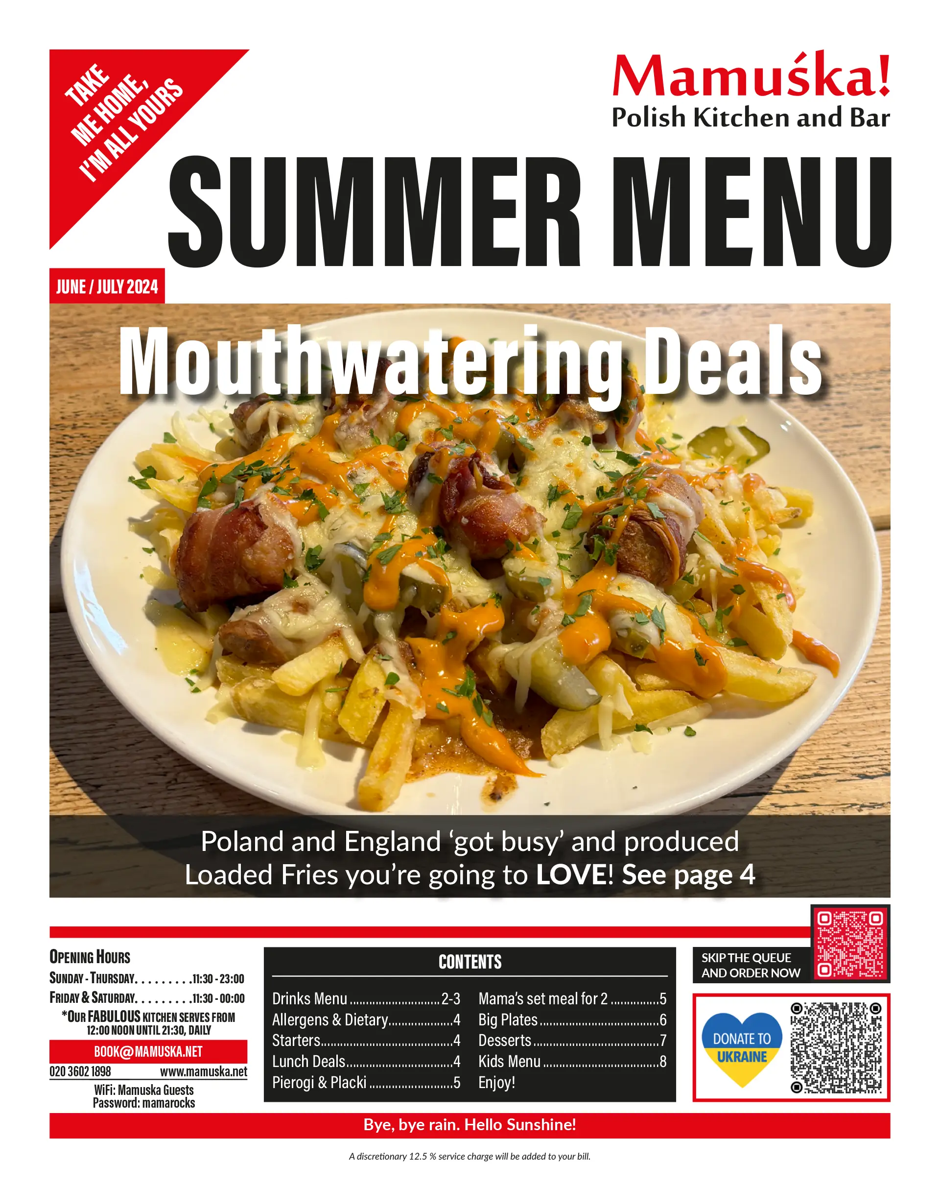 Mamuśka! Summer Menu 2024