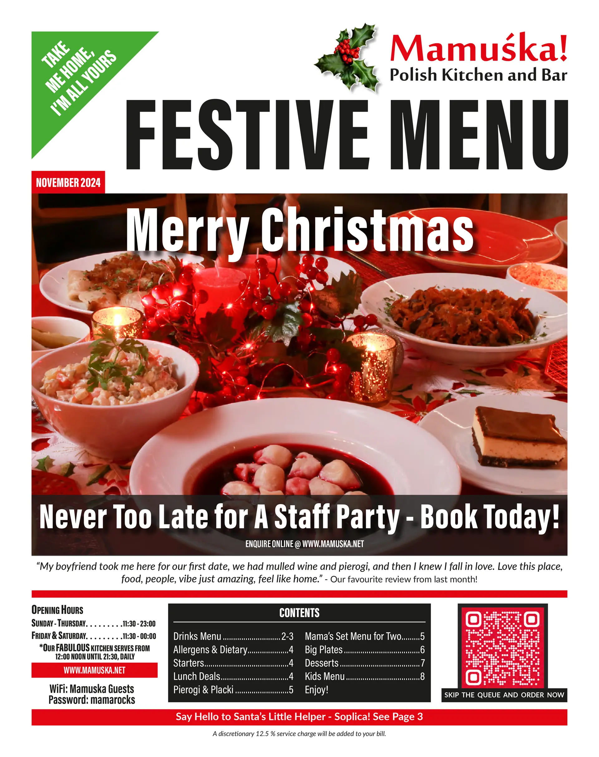 Mamuśka! Festive Menu 2024