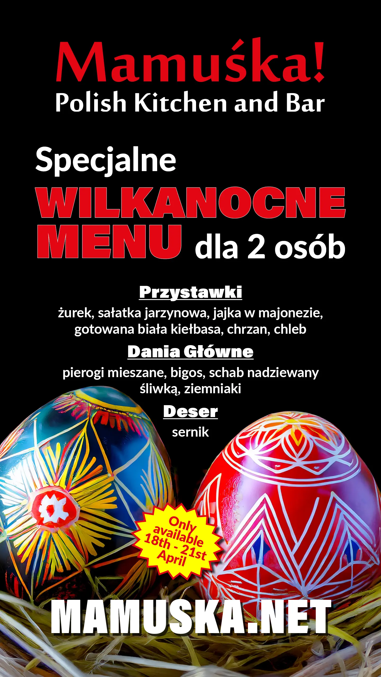 Mamuśka! Easter Special Set Menu For 2