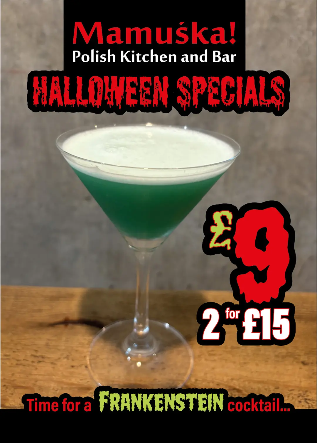 Mamuśka! Halloween Special A6 Flyer (Back)
