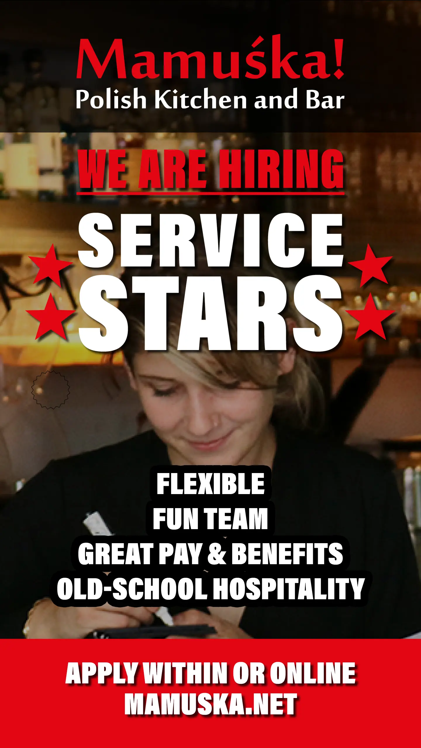 Mamuśka! We are Hiring Service Stars