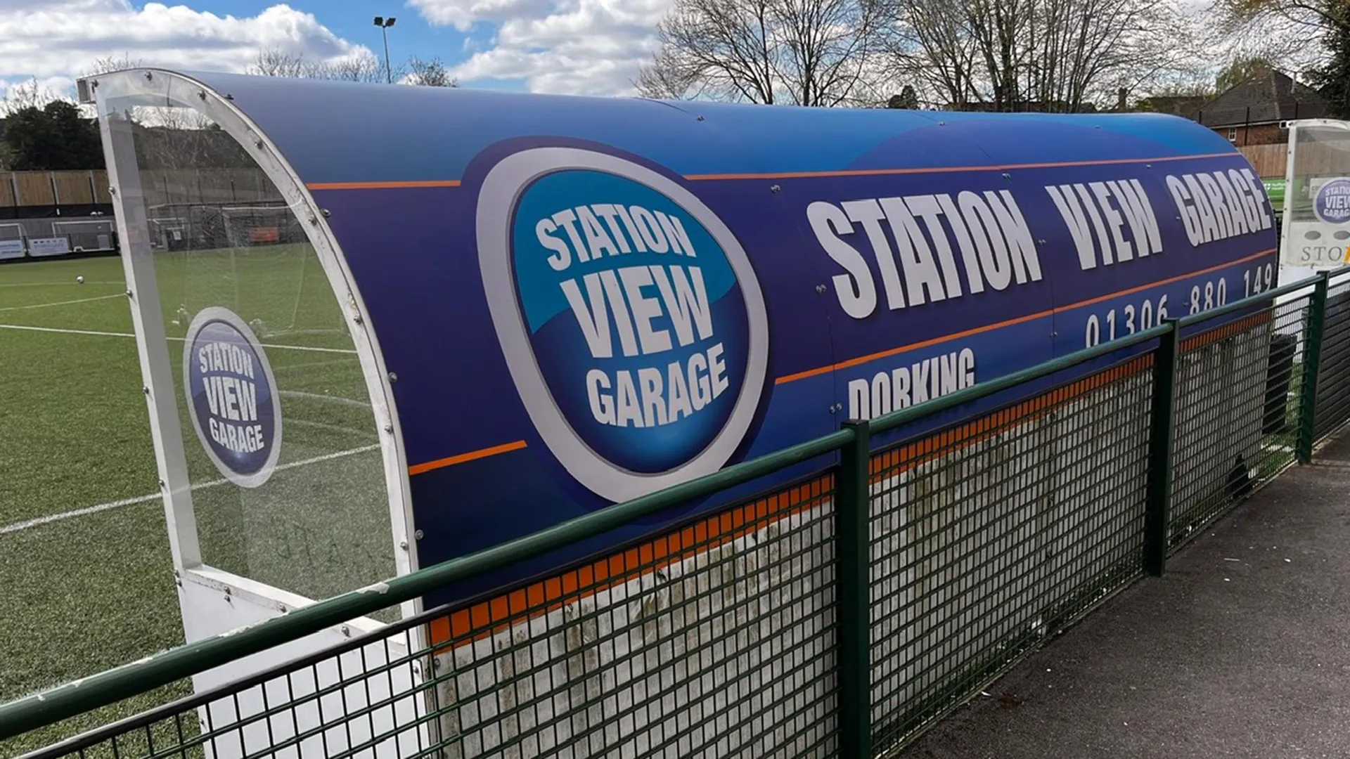 Station View Garage signage in the DWFC Dugout
